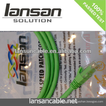 Profesional de alta calidad cat6 rj45 cable de parche 568b / 568a 100% pase aprobación CE UL Homologación